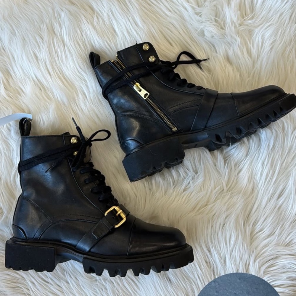 All Saints Black leather Tori boots- BN condition!